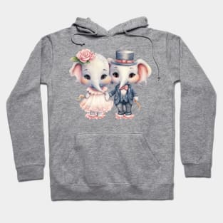 Elephant Couple Gets Married Hoodie